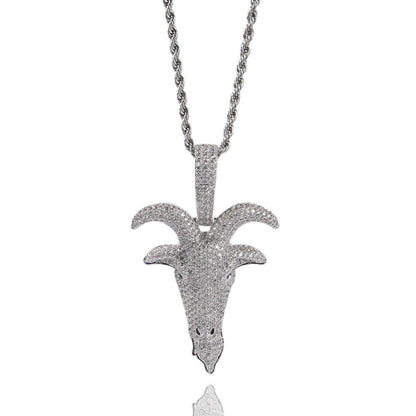 Jewelry Copper Zircon Goat Animal Men's Pendant Fashion Animal St. Valentine's Spectrum