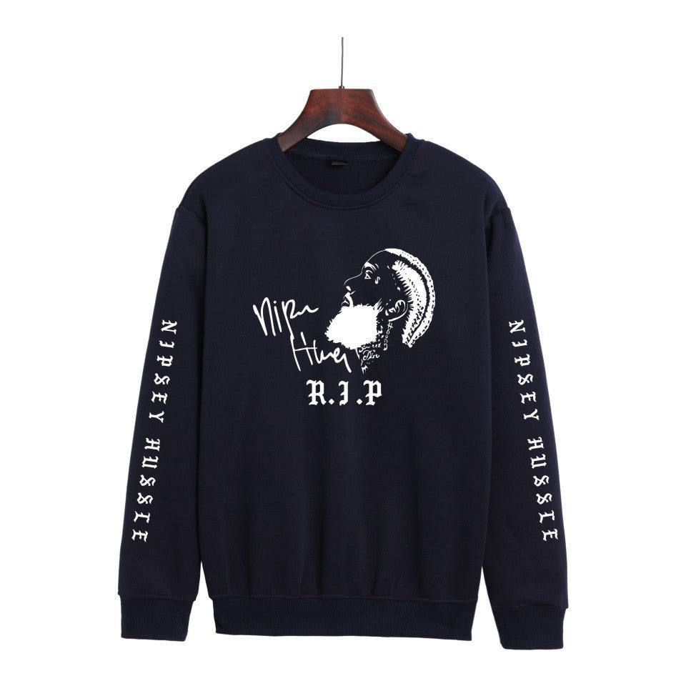 Nipsey Hussle Hoodie Rap Men's and Women's Loose round Neck Sweater