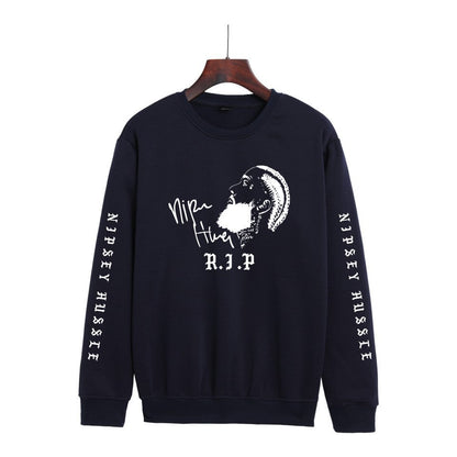 Nipsey Hussle Hoodie Rap Men's and Women's Loose round Neck Sweater