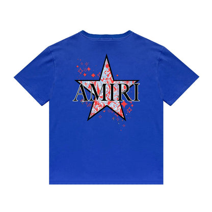 Amiri T Shirt Casual Hip Hop round Neck Short Sleeve T-shirt