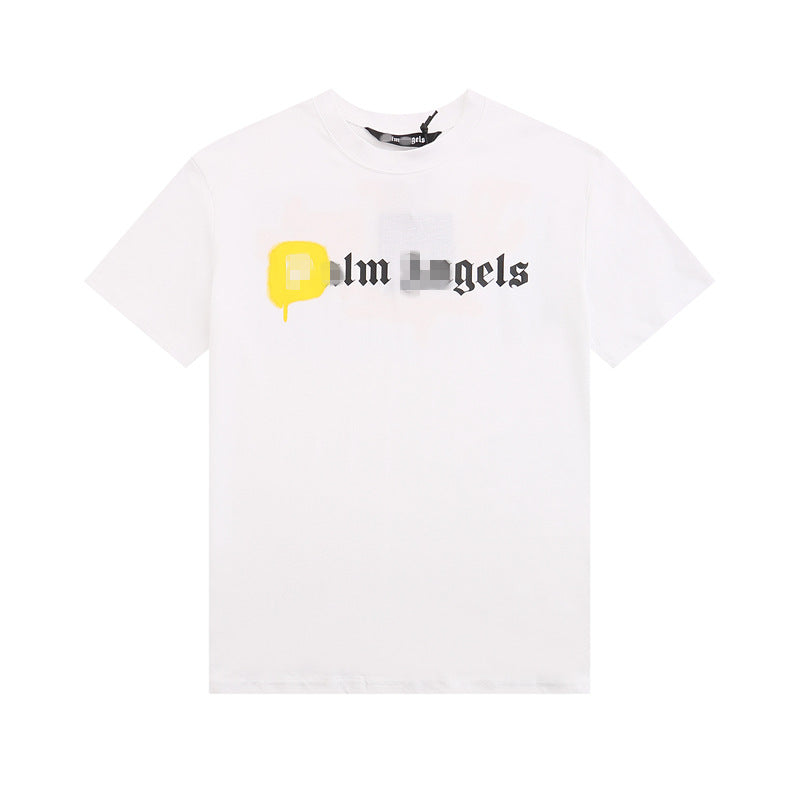 Palm Angle T Shirts Graffiti Printing Loose Half Sleeve