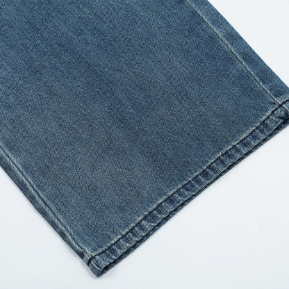 Men Jeans Simple Hip Hop Loose Casual Wide Leg