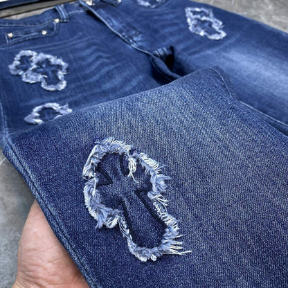 CHH Chrome Hearts Jeans Unisex Casual Loose Jeans