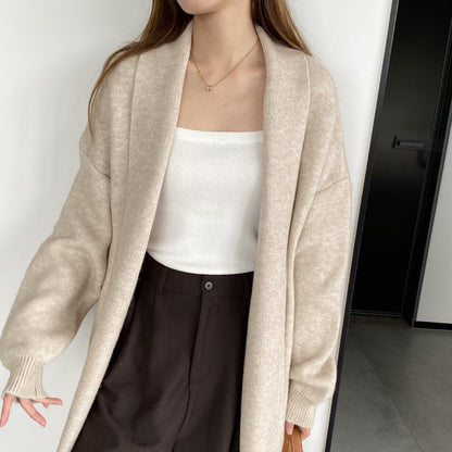 Women Cardigan Sweater Autumn Sweater Jacket Long-Sleeved Loose W2371