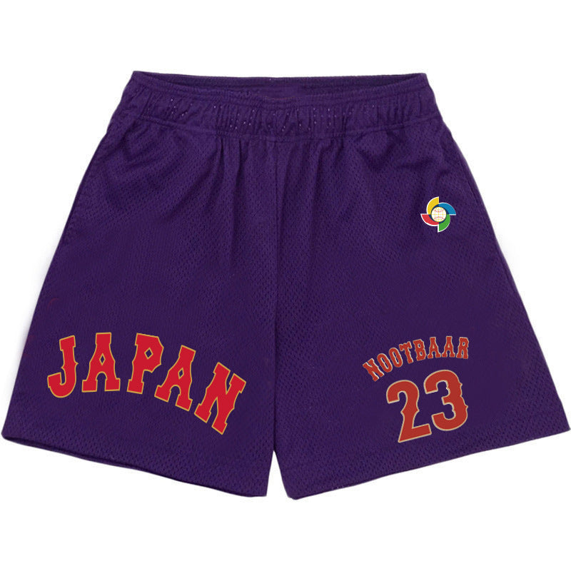 MLB Shorts WBC Otani Shohei No. 16 Ball Shirt Shorts Men's Summer Beach Pants Sports (Part 2)