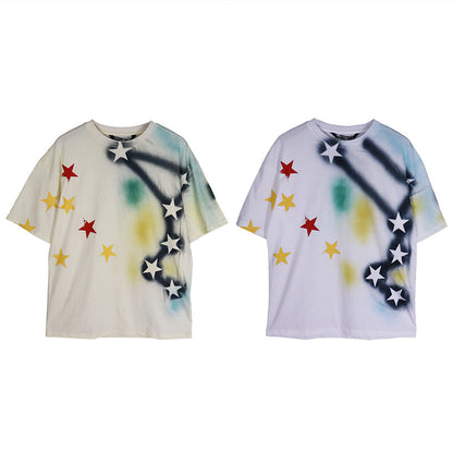Palm Angle T Shirts Graffiti Tie-Dye XINGX Wired Printing