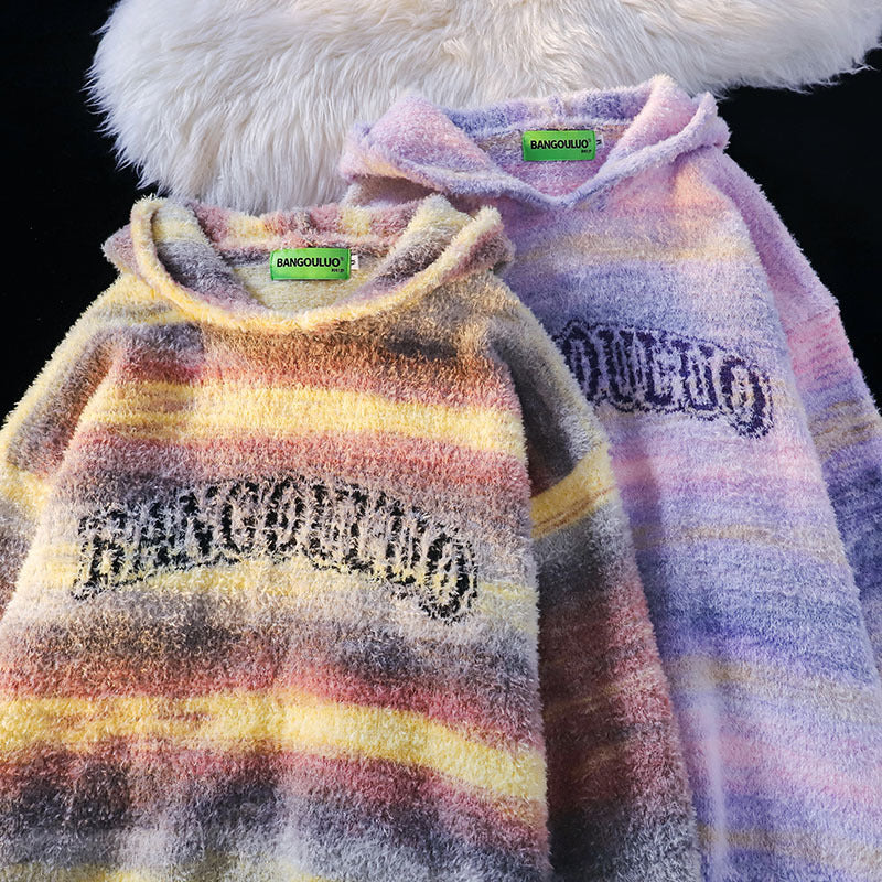 Women Sweater Hooded Knitted Top