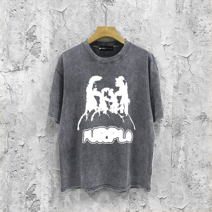 Purple Brand Distressed T Shirts Short Sleeve