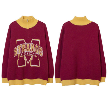 Women Sweater Vintage Sweater College Style Sweater