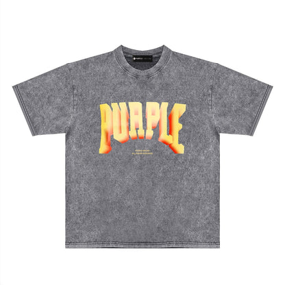 Purple Brand Distressed T Shirts Short Sleeve