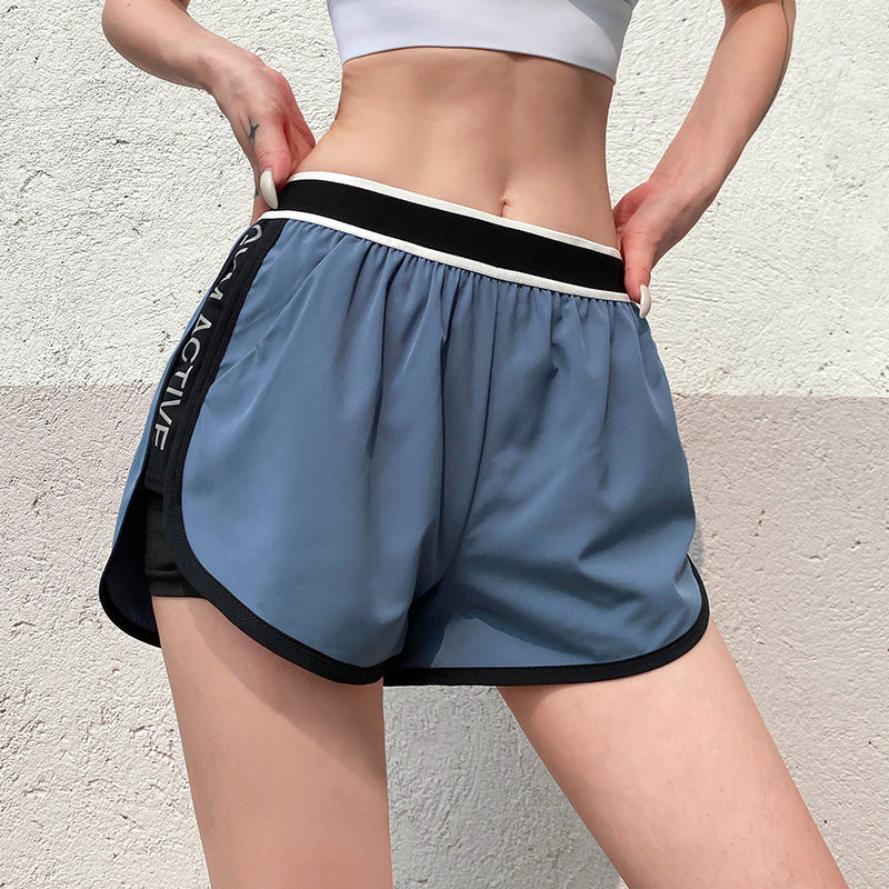 Women Yoga Sports Shorts Running Workout Training