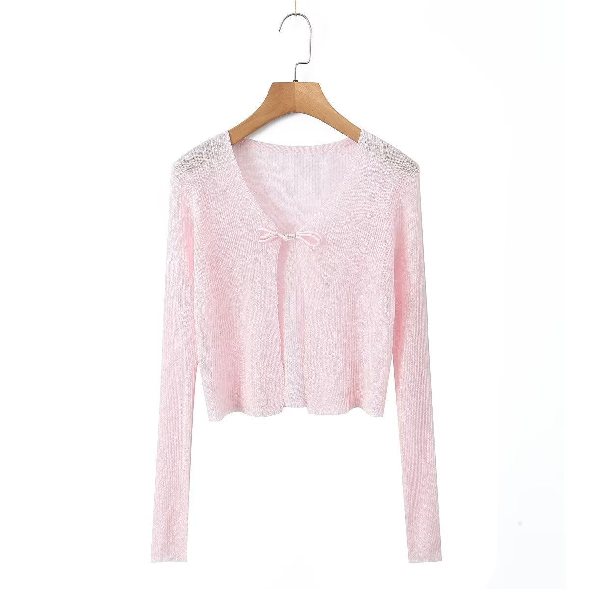 Women Tops Summer Bow Sun Protection Sweater Top