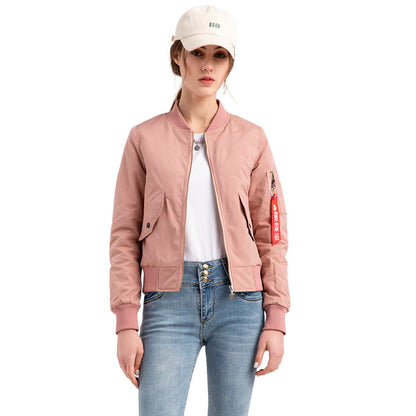 Women Trench Coat Bomber Jacket Women Baseball Jacket Spring and Autumn Flight Suit Long Sleeve Coat