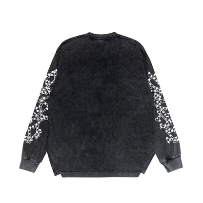 Amiri Long-Sleeve Shirt Personalized Printed Retro Long Sleeve T-shirt
