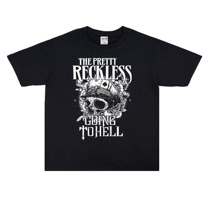 Rock Star T Shirt The Pretty Reckless Aylor Momsen Washed Distressed T-shirt Short Sleeve Men and Women