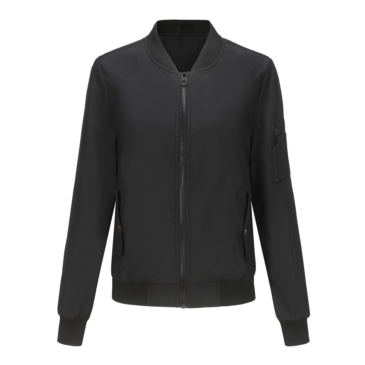 Women's Trench Coat Spring and Autumn Thin Flight Jacket Women's Casual Long Sleeve Coat Women's Loose Lapel Baseball Uniform