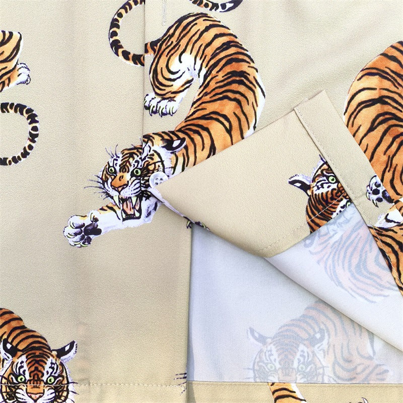 GUILTYPARTIES TIGER Shirts Hawaiian short-sleeved shirts