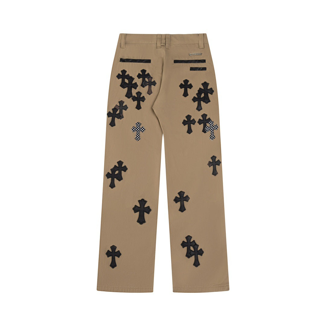 CHH Chrome Hearts Jeans Unisex Casual Loose Jeans