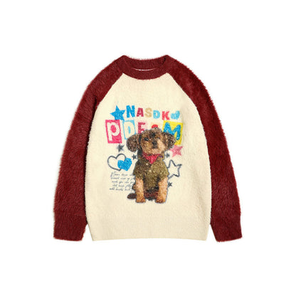 Women Sweater Soft Idle Style Coral Fleece Sweater
