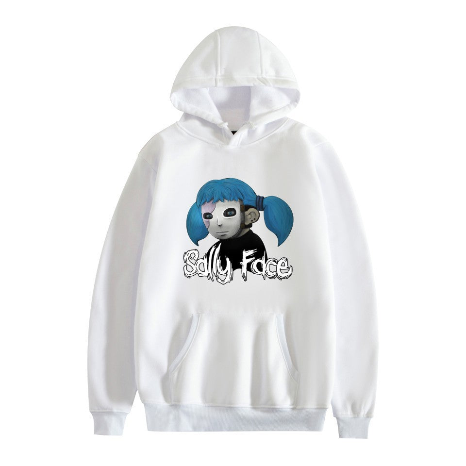 Sally Face Hoodie Fleece-Lined Sally Face Character Print