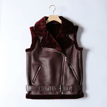 Women Cotton Coat Fashion Polo Collar Loose-Fitting Waistcoat