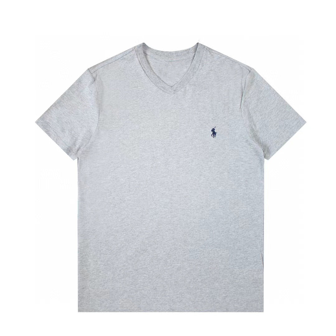 Ralph Lauren T Shirts Embroidered V-Neck Top