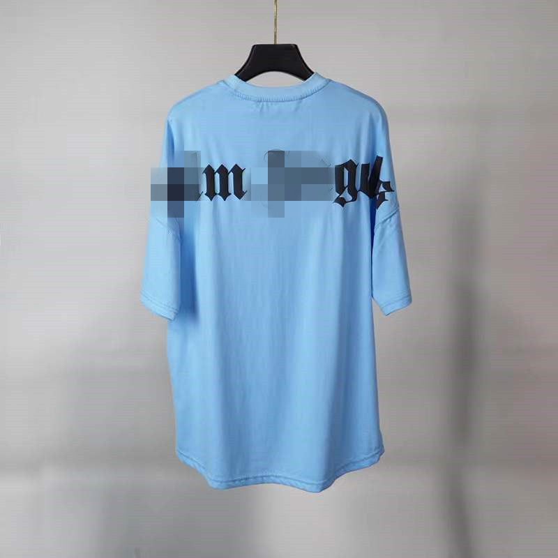 Palm Angle T Shirts Candy Color Puff Print Loose