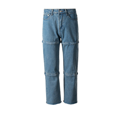 MIJKO Men's Vintage Pants MIJKO Men's Women's Autumn and Winter Zipper Pants Jeans