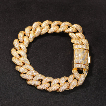 Bracelet Full Diamond Cuban Bracelet Fashion Zircon Bracelet St. Valentine's Spectrum
