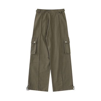 Cargo Pants Retro Multi-Pocket Belt Casual