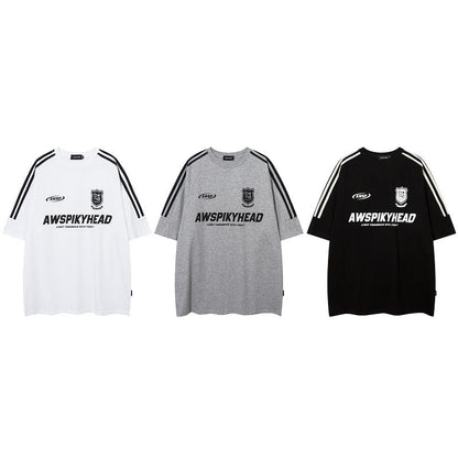 Men T-Shirt Sports Jersey round Neck Short Sleeve T-shirt