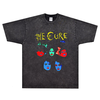 Rock Star T Shirt the Cure in between Days T-shirt Rock Band Loose Vintage Short Sleeve