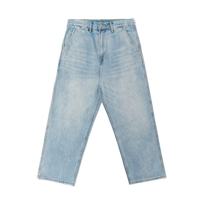 Men Jeans Distressed Worn Jeans Hip Hop Loose Casual