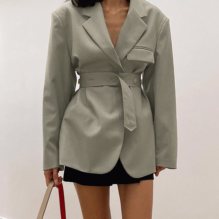 Women Trench Coat Autumn and Winter Suit Loose Casual Jacket