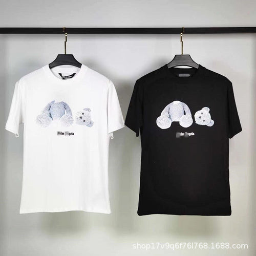 Palm Angle T Shirts Broken Teddy Bear Couple Loose