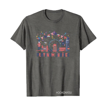 Inspired by Queen's Platinum Jubilee 2022 Elizabeth 70 Years T-shirt Printed Short Sleeve T-shirt