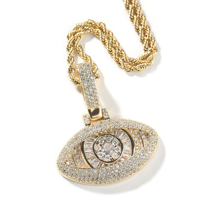 Jewelry Diamond Eyes Pendant Necklace Copper Zircon Silver Angel Pieces St. Valentine's Spectrum