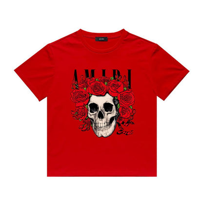 Amiri T Shirt Printed Casual Hip Hop round Neck Short Sleeve T-shirt