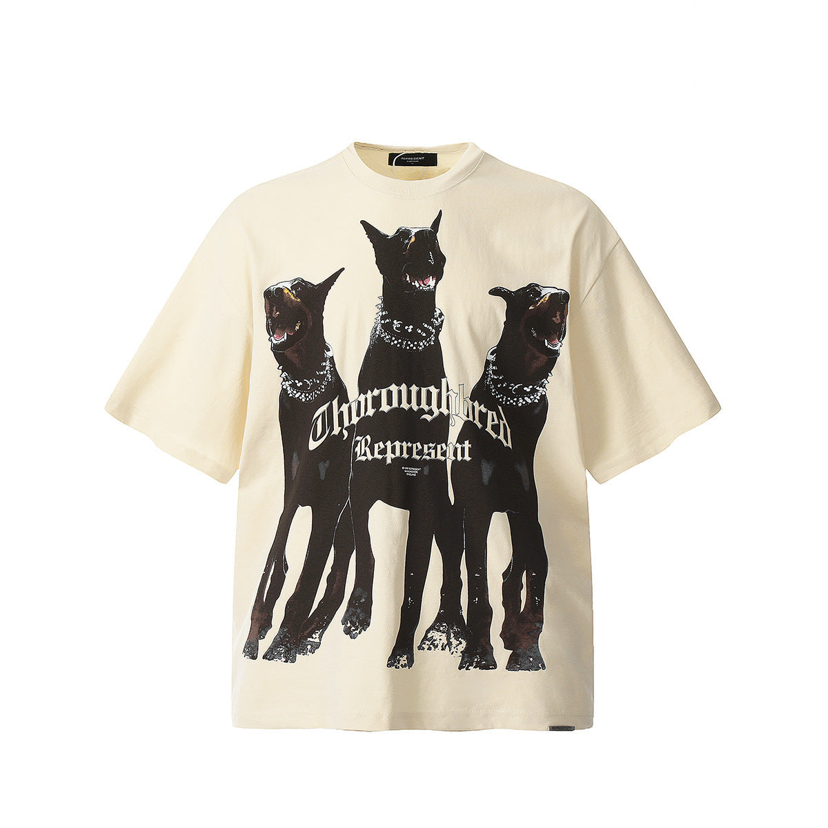 Unisex T-Shirts Doberman REPRESENT Vintage Loose Short Sleeves