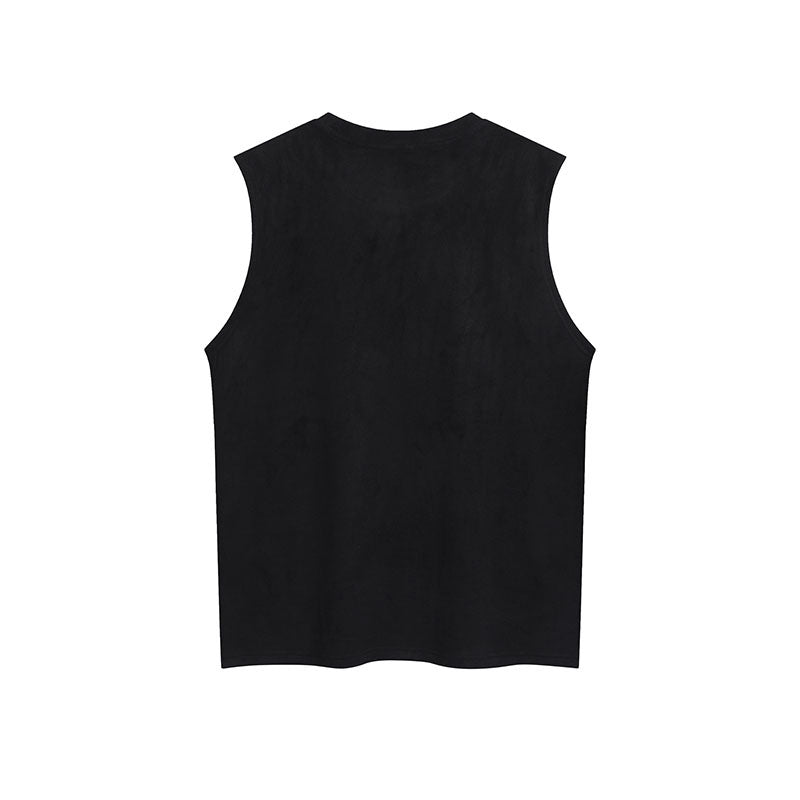 Men Vest Graffiti Sports Vest Men's Summer Loose Couple Sleeveless T-shirt