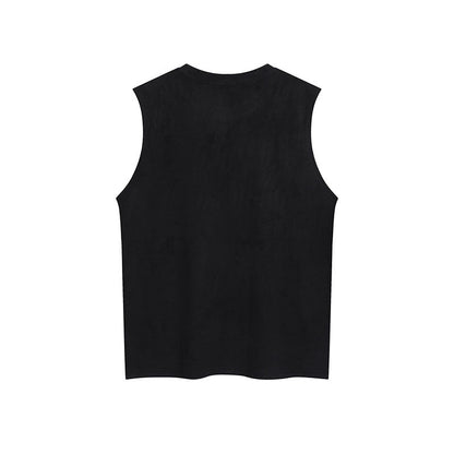 Men Vest Graffiti Sports Vest Men's Summer Loose Couple Sleeveless T-shirt