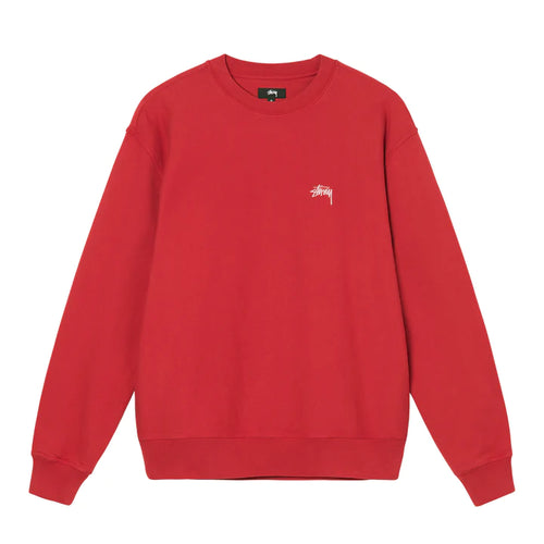 OVERDYED STOCK LOGO CREW RED