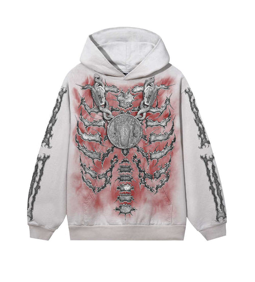 Revenge 38 Ribcage Hoodie Cement