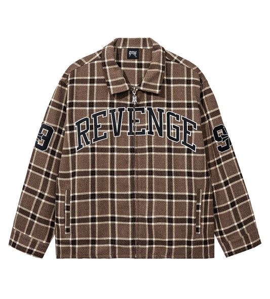 Revenge Valkyrie Embroidered Flannel Brown
