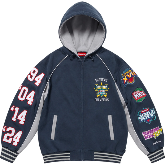 Supreme Playoffs Navy Zip Up Hoodie