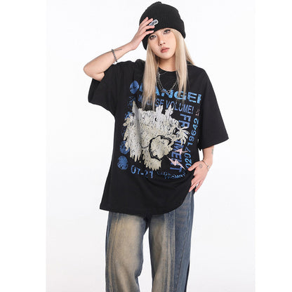 Unisex T-Shirts TRAVIS SCOTT CACTUS JACK Lightning Loose T-Shirt