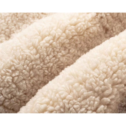 Women Cotton Coat Imitation Lamb Wool Stand Collar Loose Casual Thickening