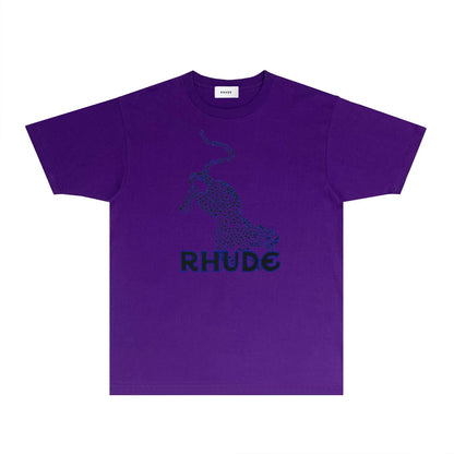 Rhude T Shirts Printed Trendy Pure Cotton