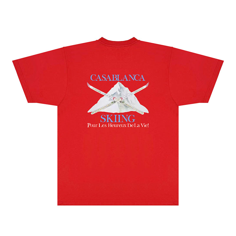Casablanca T Shirts Fashion Print Street