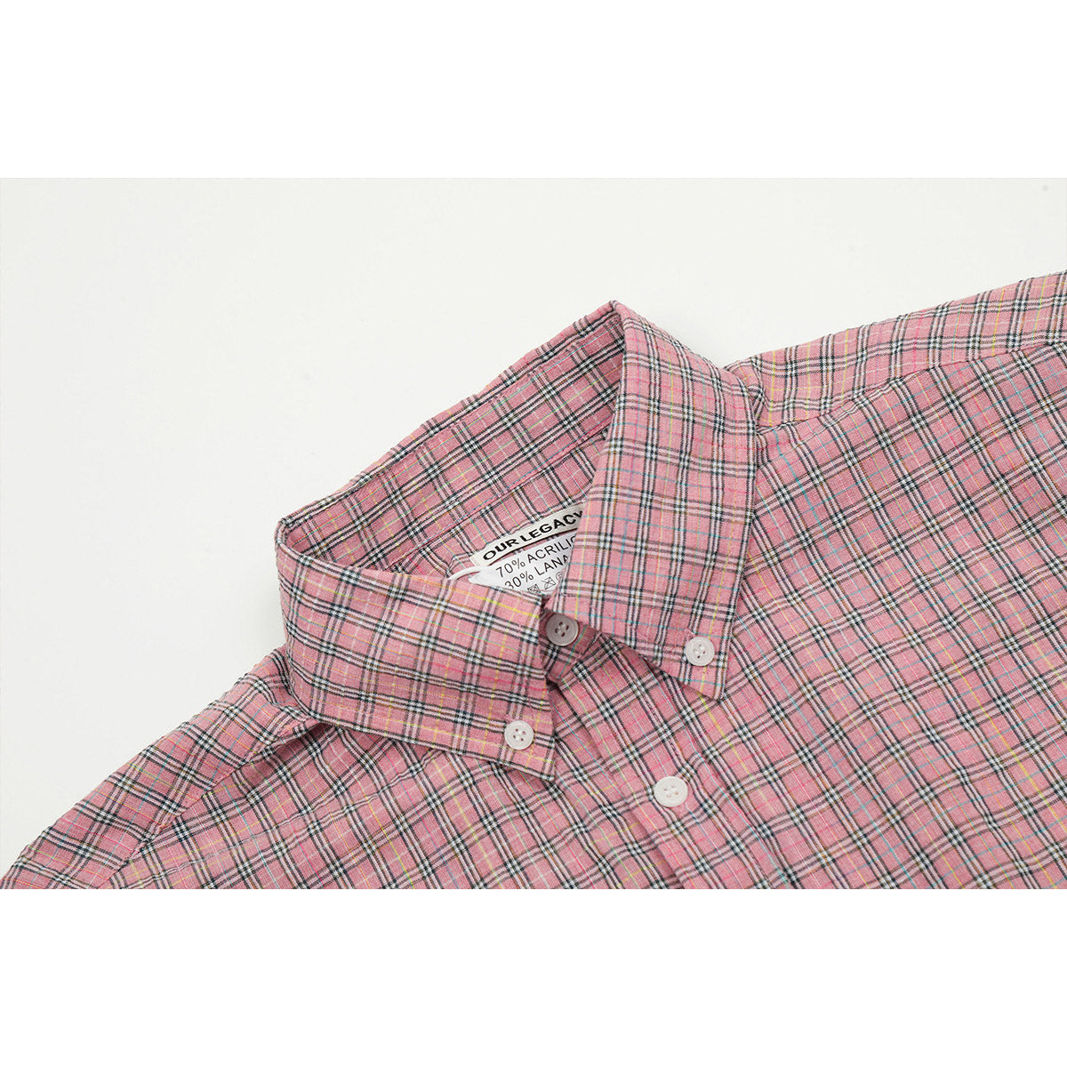 Unisex Shirts OUR LEGACY Pink Checked Loose Lining